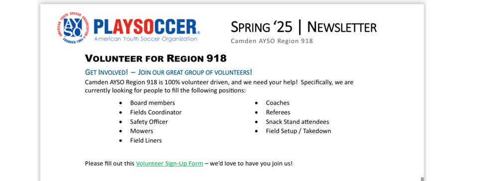 Volunteer Today! 